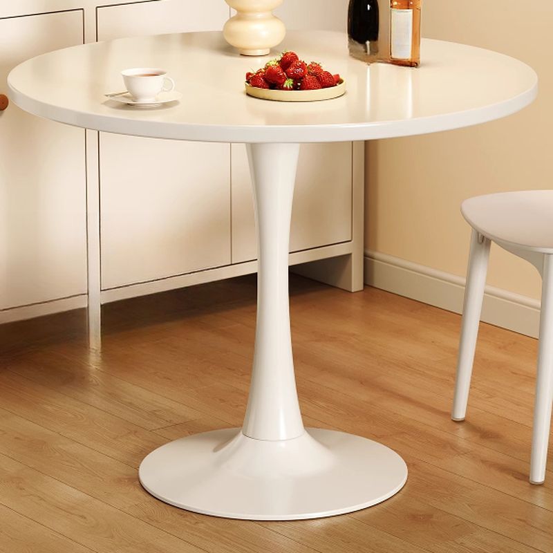 Composite Wood Dining Table with Pedestal Base, Stain Repellent, for 2-seater/Seating for 4