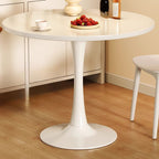 Composite Wood Dining Table with Pedestal Base, Stain Repellent, for 2-seater/Seating for 4