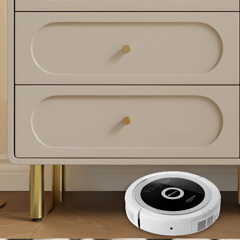 Casual Raw Wood Console Dresser with 8 Drawers in Horizontal Design