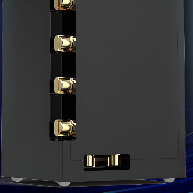Steel Security Safe with Lockable Mechanism, Keys, and Shelves