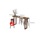 Simplistic Pub Table with Natural Wood Top and Sled Base in Auburn, Rectangle Shape