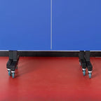 Indoor Dark Blue Synthetic Laminate Ping Pong Table with Included Table Tennis Paddle