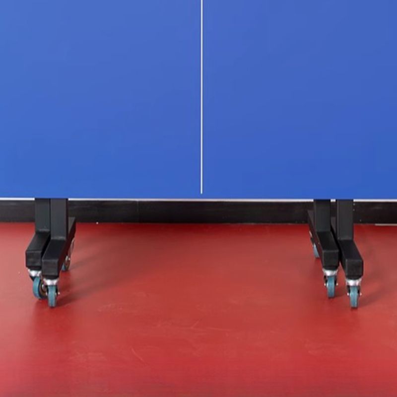 Indoor Dark Blue Synthetic Laminate Ping Pong Table with Included Table Tennis Paddle