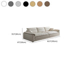 Modish Solid Color Water Resistant Standard Sofa in Light Gray/White/Light Brown with Seats 3/2-seater and 2 Pillows