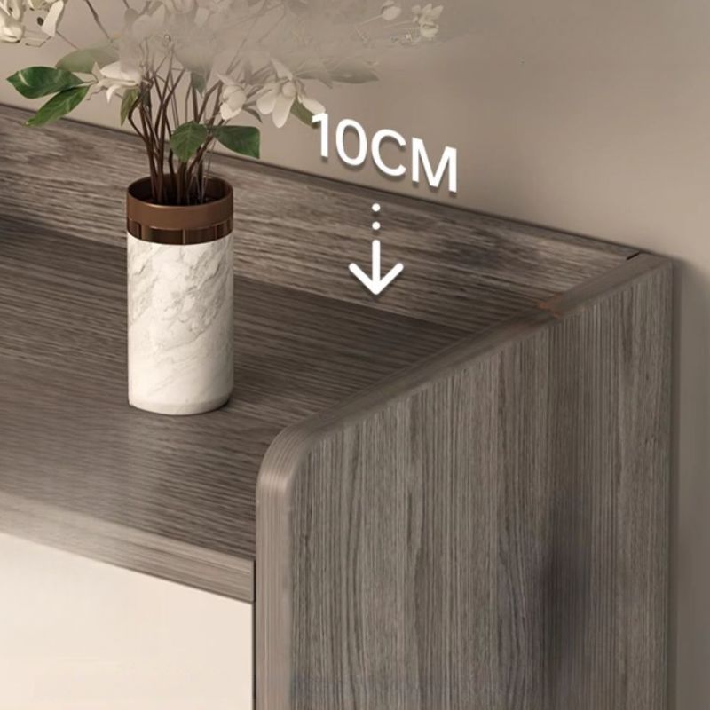 Reclaimed Wood 5 Tiers Shoe Wardrobe with Shelf, Compartments, Cabinet Door, Dustproof, and Closed Back