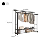 Modern Simple Style Hall Rack with Receptacle Storage, 1 Shelf/2 Shelves, Steel Frame, and Alloy Hook