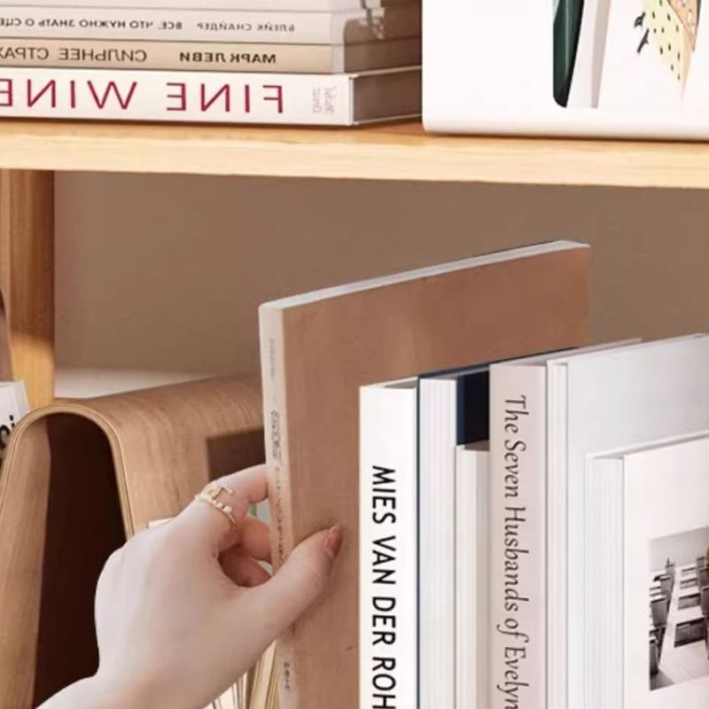 Composite Wood Vertical Organizer Shelf with 4/5/3 Shelves and Open Back