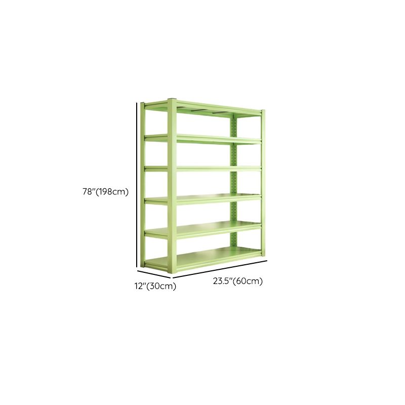 Light Green Casual Cabinet Shelf with 4/5/6 Tiers in Rectangle Shape