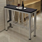 Sleek Modern Armless Bar Stool Set with Footrest - Stylish Seating for Your Home Bar