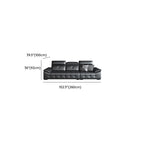 Modish Solid Color Water Resistant Standard Sofa/Loveseat in Black, 5 Person/for 6/4-Seater with 2 Pillows