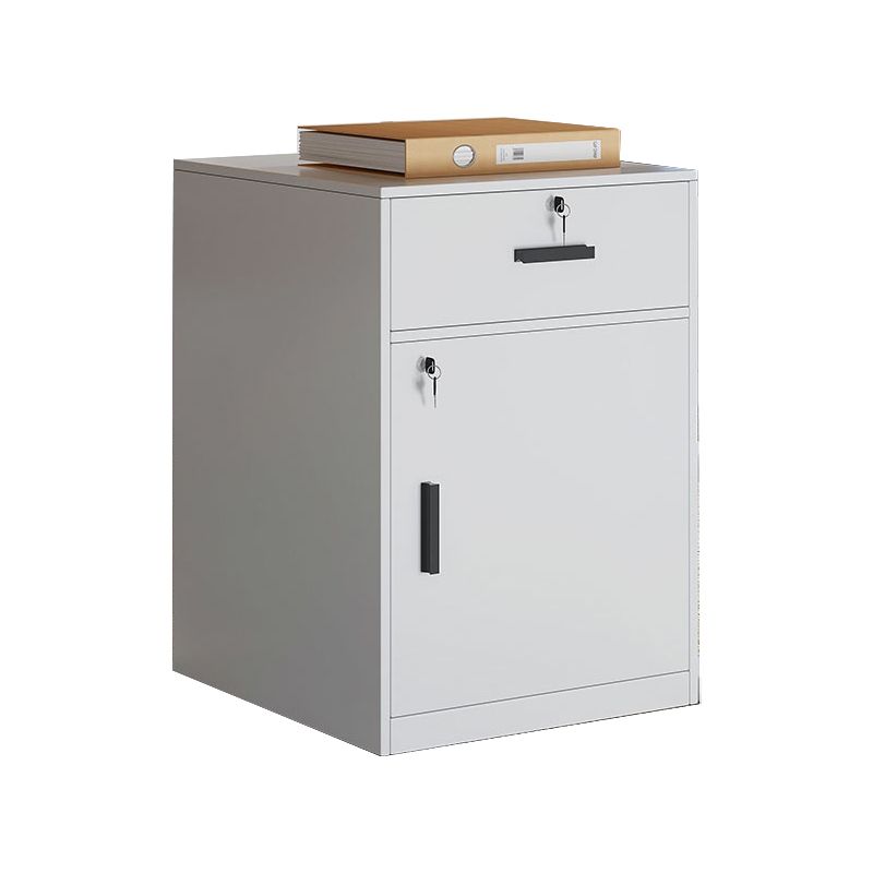 Modern Lockable Wood Filing Cabinet with Key Lock & Drawer / Cabinet
