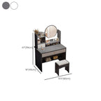 Modish Standard/Small Vanity Set with Reclaimed Wood Table Top, White Chair, and Light Up Mirror Featuring 1 Drawer/4 Drawers