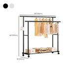Modern Simple Style Hall Rack with Receptacle Storage, 1 Shelf/2 Shelves, Steel Frame, and Alloy Hook
