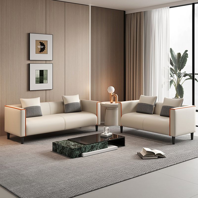 Trendy Water Resistant Standard Sofa/Loveseat with Pillow Back in Dark Gray/Dark Blue/Sage, Arm Included, 2 People/Seats 3/4-seater, 2 Pillows