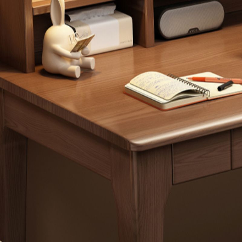 Desk Sets for Home Office with Padded Chair(s) With 2 Drawers, Exterior Shelving and Hutch