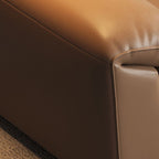 Mocha Full Grain Leather Standard/Single Sofa with 3/1 Pillows