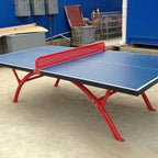 Indoor and Outdoor Ping Pong Table with Dark Blue Synthetic Laminate Top