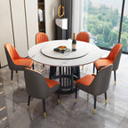 Modern 1/2/7 Pieces Dining Set Round Sintered Stone Dining Table for Dining Room