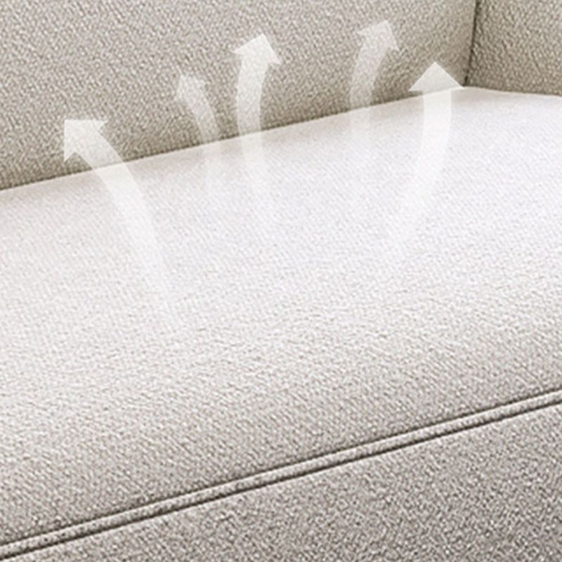 Contemporary Modern Solid Color Scratch-durable Standard Sofa/Loveseat/Single Sofa in White, 2-seater/Seats 3/Seats 4 with 2 Pillows/1 Pillow