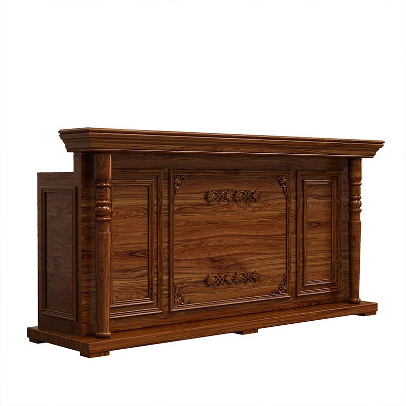 Rectangle Manufactured Wood Top Reception Desk with Hutch & Keyboard Tray, Hutch & Lockable Drawer, Includes Filing Cabinet