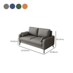 Tear Resistant Loveseat in Gray/Navy Blue/Amber Color with Arm