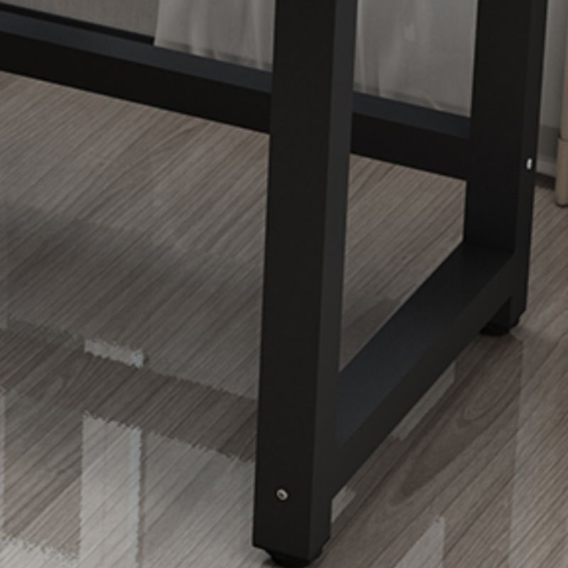 Casual Writing Desk with Easy Assembly and Scratch-proof H-Shape Base in Dove Grey Engineered Wood