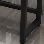Casual Writing Desk with Easy Assembly and Scratch-proof H-Shape Base in Dove Grey Engineered Wood