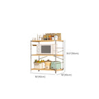 Unfinished Contemporary Standard Baker's Rack with Butcher Rack, Steel Frame, and Laminate Shelves