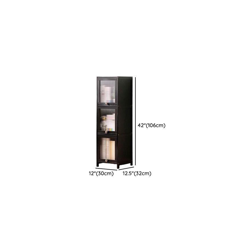 Ink Vertical Shelf Organizer with 5 Cabinets and 5-Shelf Closed Back