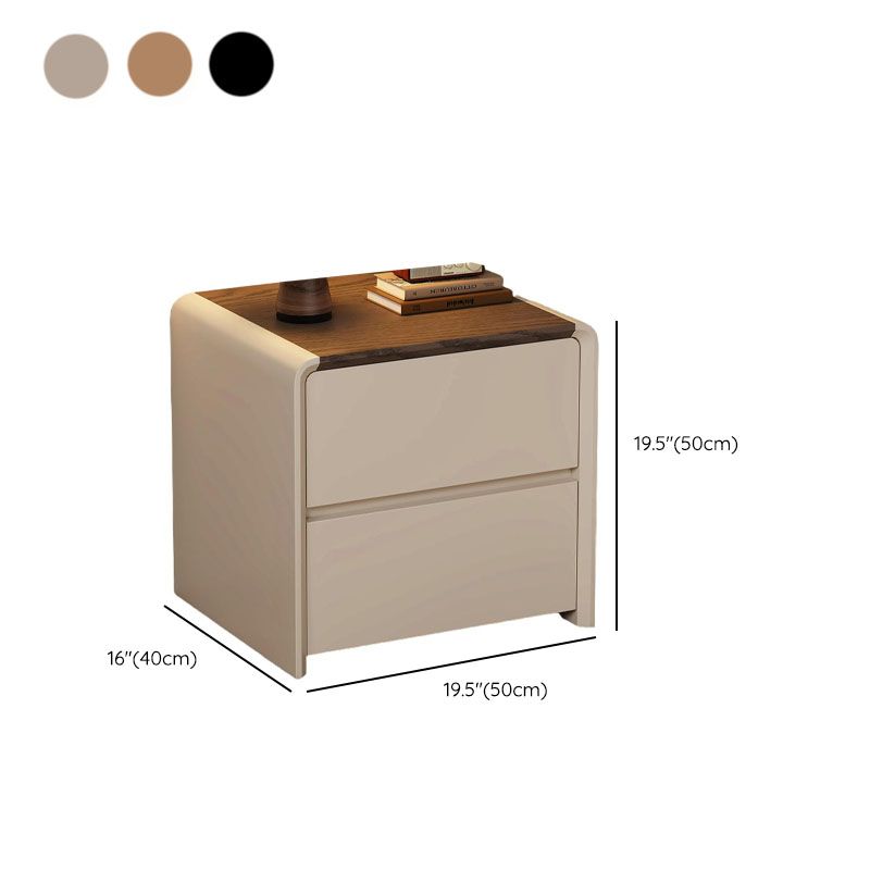 Modish Nightstand With Drawer Organization and Lumber Countertop with Leg