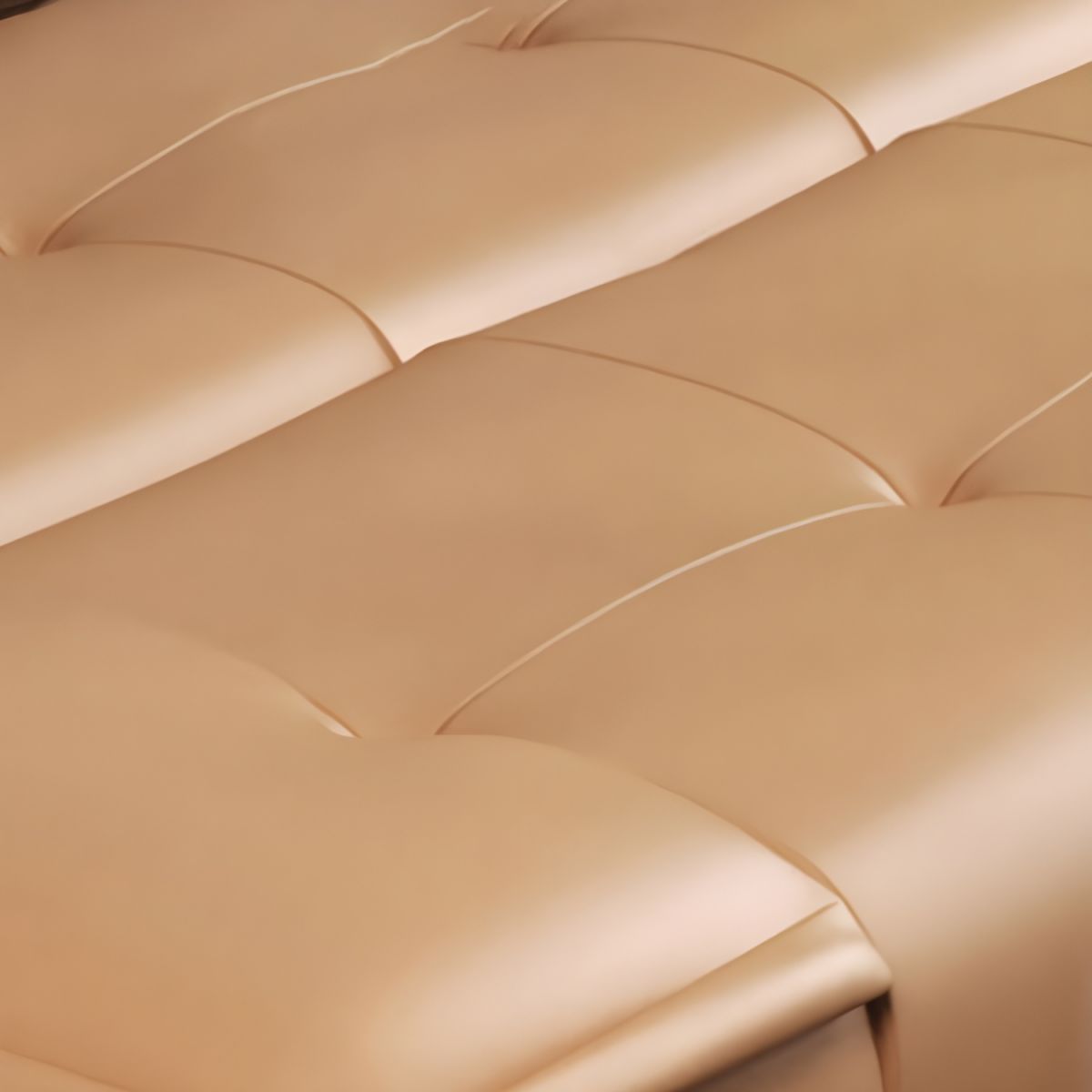 Armless Cotton Blend and Leather Convertible Contemporary Sofa Bed
