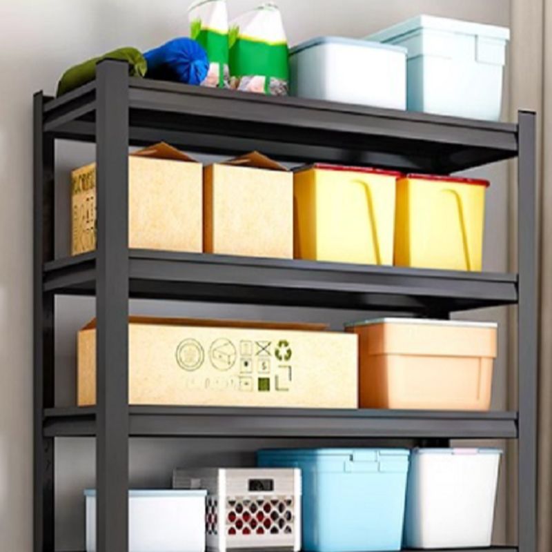 Ink Minimalist/Industrial Alloy Warehouse Storage Rack with Adjustable Detached Shelves