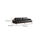 Contemporary Modern Solid Color Water Resistant Standard Sofa in Ink, 2 People