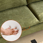 Trendy Stain Resistant Loveseat in Flannel with Butter Color/Light Blue/Beige Upholstery, Seats 2 with Receptacle Storage and Slipcover