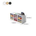 Manufactured Wood Top Reception Desk with Hutch, Cable Management, and Desk Return