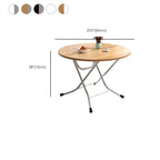 Silver Veneer Dining Table with Crossed Legs, Foldable Square Top for 2-seater, Scratch Resistant
