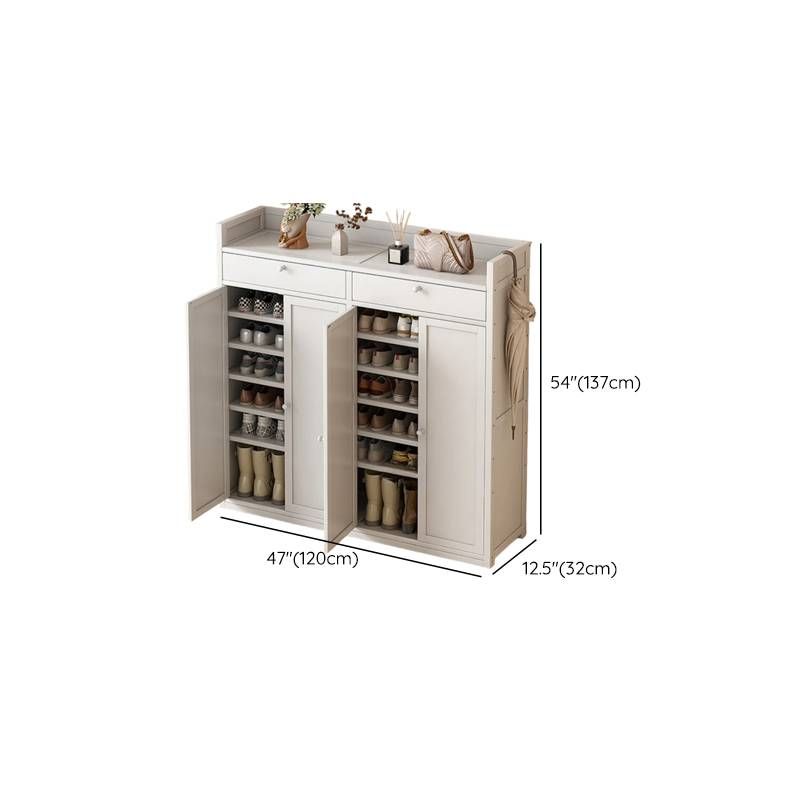 Bambusa 7-tier/6 Tiers/8-tier Shoe Displays with Horizontal Sloping Shelves and Dustproof Cover