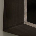 Pecan Floating Mount Accent Cabinet with Visible Storage, Wall Cabinet, and Fitted Assembly