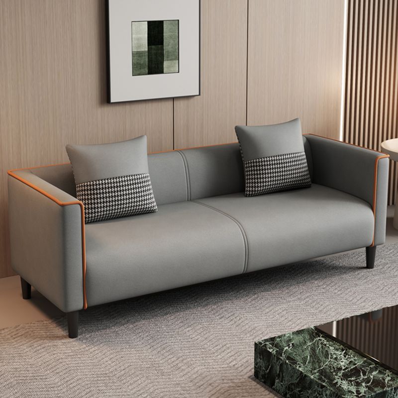 Standard Sofa/Loveseat/Single Sofa in Synthetic Leather, Available in Grey/Dark Blue/Light Green with Arm