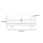 Northern European Wooden 2/3-Seater Sofa Wood Legs Square Arm Sofa