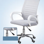 Light Gray/Rose/Light Green Mesh Studio Chairs with Armrest, Rollers, and Ergonomic Lumbar Support
