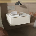 Organic Stone Countertop 1 Drawer Bedside Cabinet with Hanging Shelf