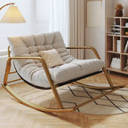 Stylish Upholstered Rocking Chair with Removable Cushions fits Women's Range-even Less