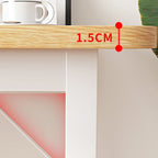 Modern Rectangular Laminate Writing Table in Gray/Unfinished Color
