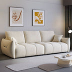 Modish Solid Color Scratch-durable Standard Sofa in White with Seats 5/Seats 4/Seats 3 and 2 Pillows