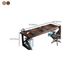 Casual Writing Desk with Easy Assembly and Scratch-proof Sleigh Base in Sepia Engineered Wood