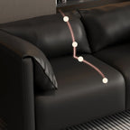 Drawing Room Loveseat with Light Gray/Olive Green/Amber Color Upholstery and Armrest