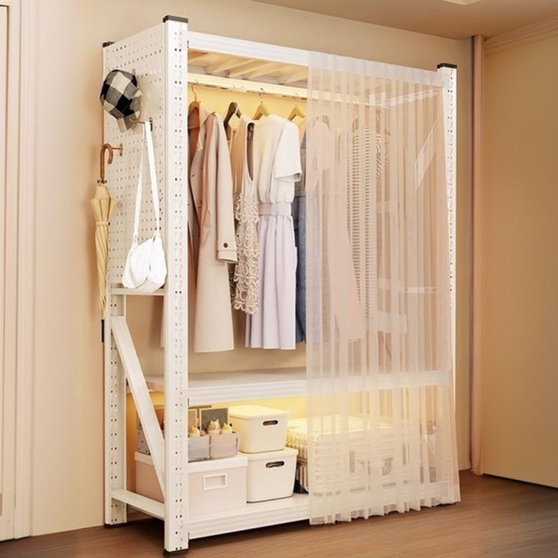 Simplistic Steel Hall Rack with Repository Storage