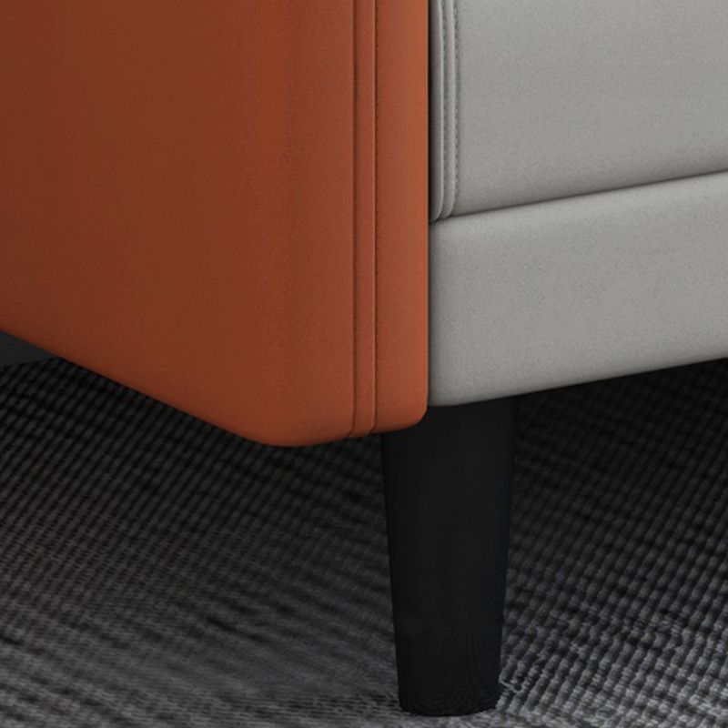 Drawing Room Gray/Light Brown/Off-White Standard Sofa with Armrest