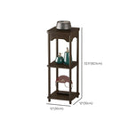 1 Piece Set 2 Tiers/3 Tiers Wooden Square Plant Stand Side Table with 2 Shelves/3 Shelves and Legs